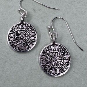 💰 𝕊 𝕠 𝕝 𝕕 💰 HAND CRAFTED EARRINGS Dangle Drop Sterling Silver Dangle Charm